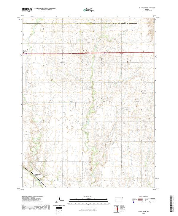 Black Wolf, KS — USGS 7.5-minute topo (2022)