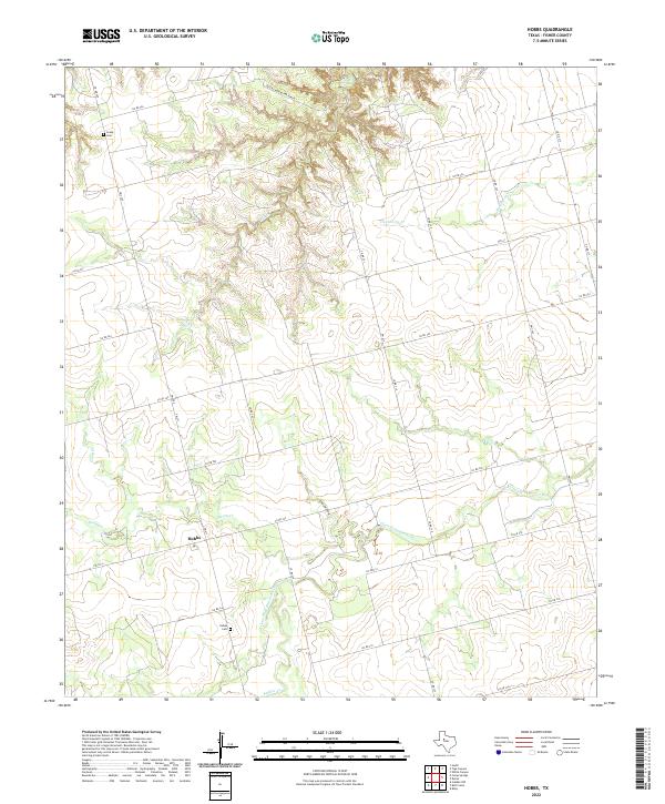 Hobbs, TX — USGS 7.5-minute topo (2022)
