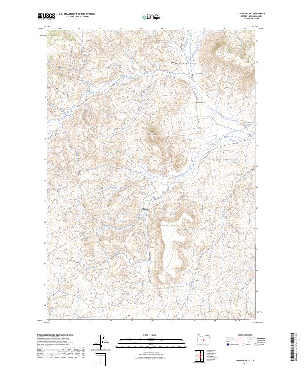 Logan Butte, OR — USGS 7.5-minute topo (2023)