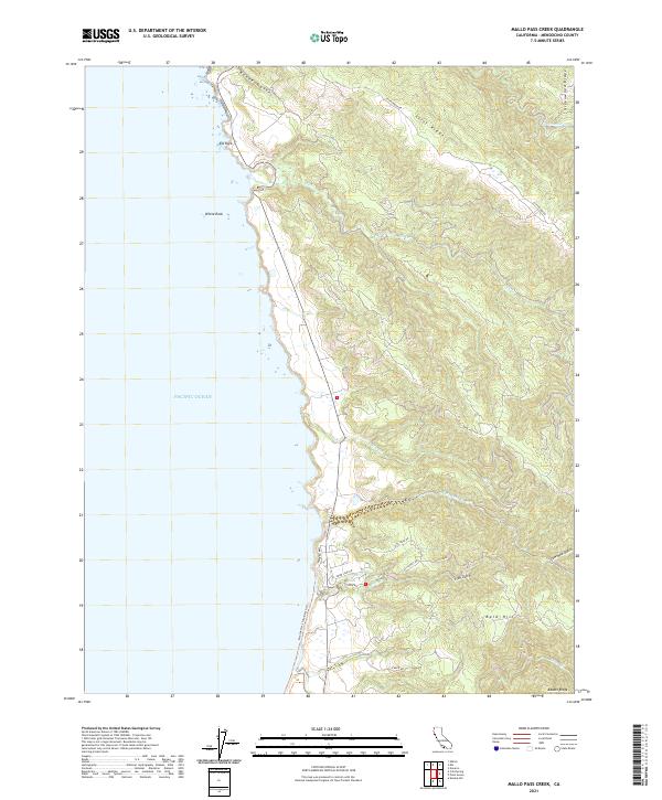 Mallo Pass Creek, CA — USGS 7.5-minute topo (2021)