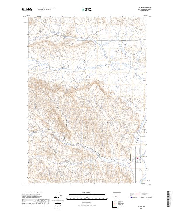 Belfry, MT — USGS 7.5-minute topo (2024)
