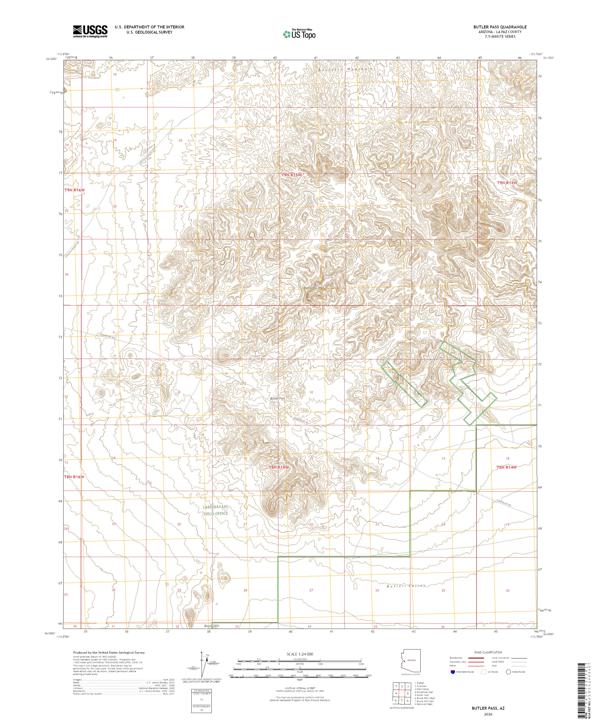 Butler Pass, AZ — USGS 7.5-minute topo (2026)