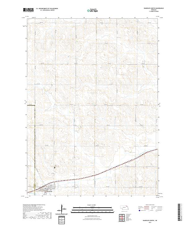 Randolph North, NE — USGS 7.5-minute topo (2021)