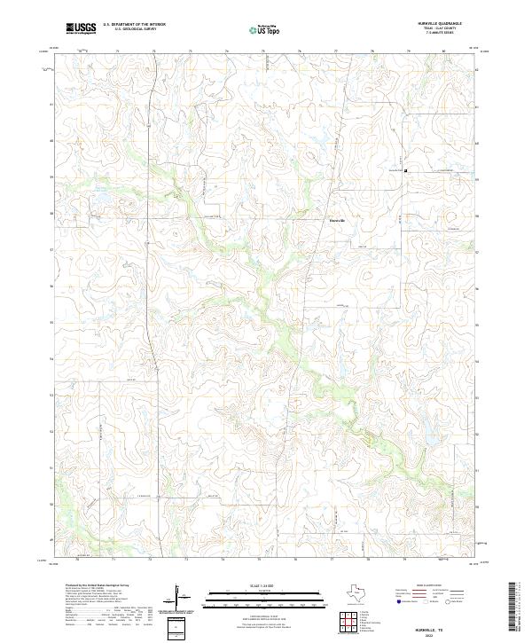 Hurnville, TX — USGS 7.5-minute topo (2022)