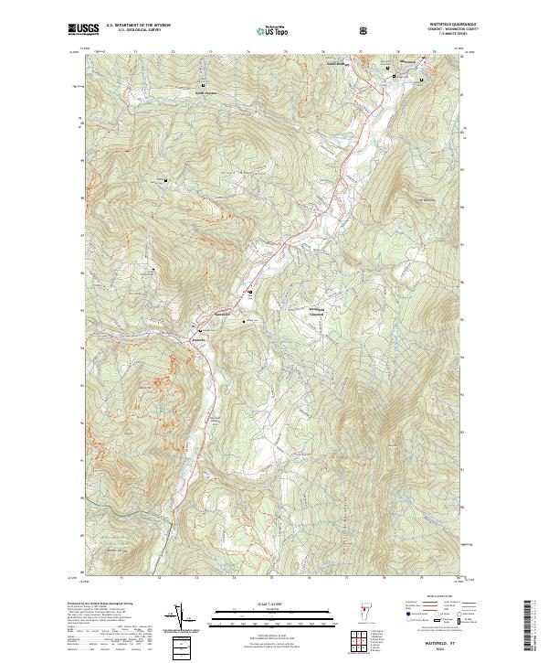 Waitsfield, VT — USGS 7.5-minute topo (2024)