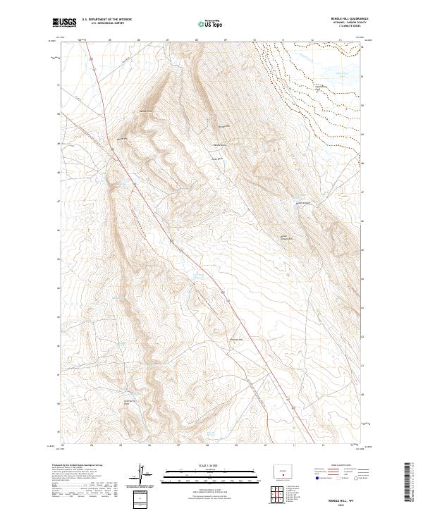 Rendle Hill, WY — USGS 7.5-minute topo (2021)