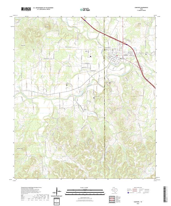 Comfort, TX — USGS 7.5-minute topo (2022)