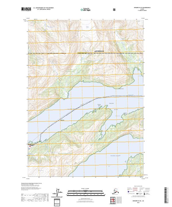 Seward D-5 SE, AK — USGS 7.5-minute topo (2023)