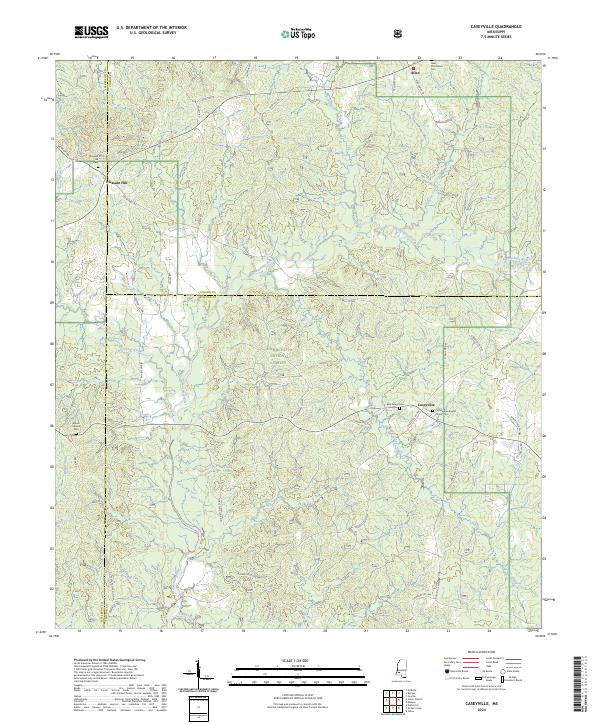 Caseyville, MS — USGS 7.5-minute topo (2024)