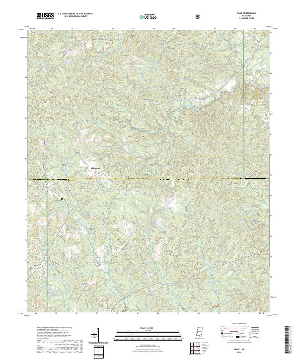 Piave, MS — USGS 7.5-minute topo (2024)