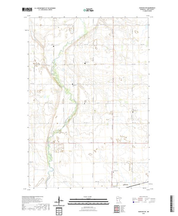 Hancock SW, MN — USGS 7.5-minute topo (2022)