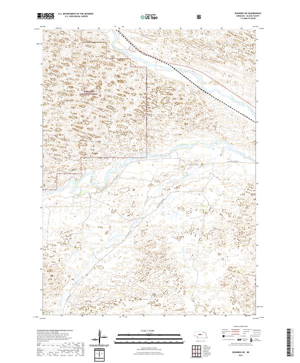 Dunning SW, NE — USGS 7.5-minute topo (2021)