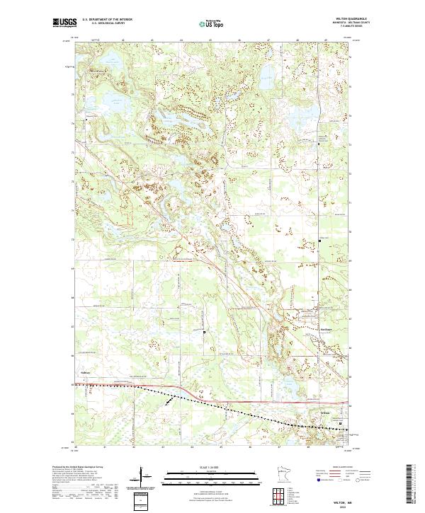 Wilton, MN — USGS 7.5-minute topo (2022)