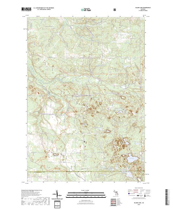 Island Lake, MI — USGS 7.5-minute topo (2023)