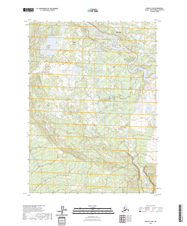 Kenai B-2 NW, AK — USGS 7.5-minute topo (2024)