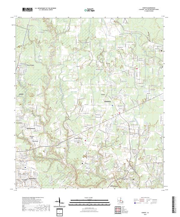 Comite, LA — USGS 7.5-minute topo (2024)