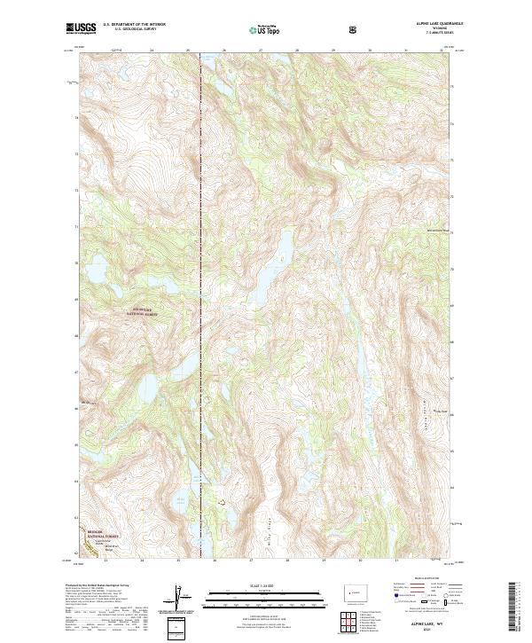 Alpine Lake, WY — USGS 7.5-minute topo (2021)