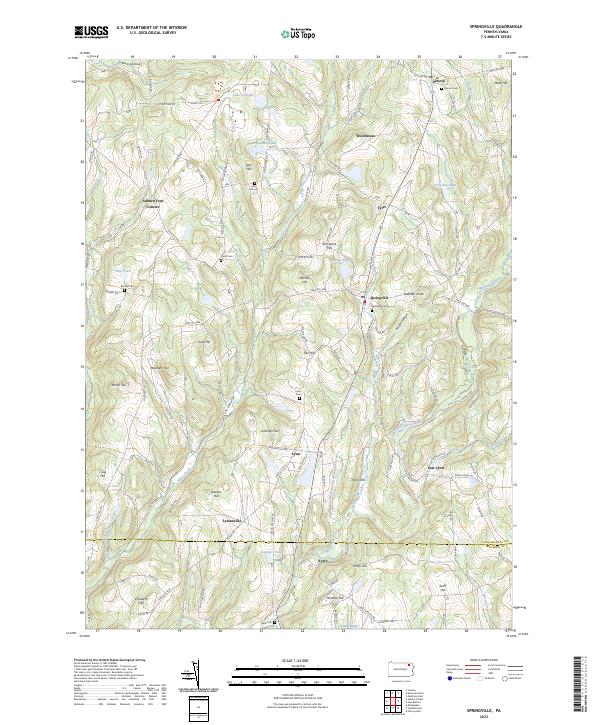 Springville, PA — USGS 7.5-minute topo (2023)