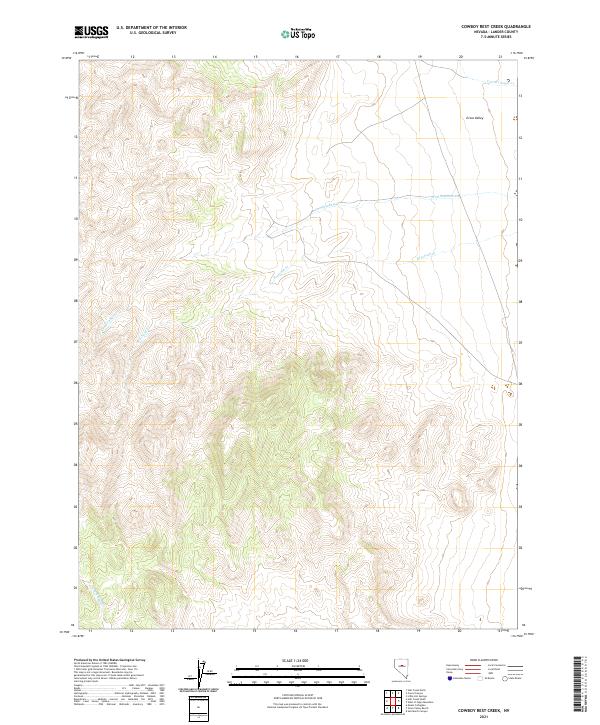 Cowboy Rest Creek, NV — USGS 7.5-minute topo (2021)