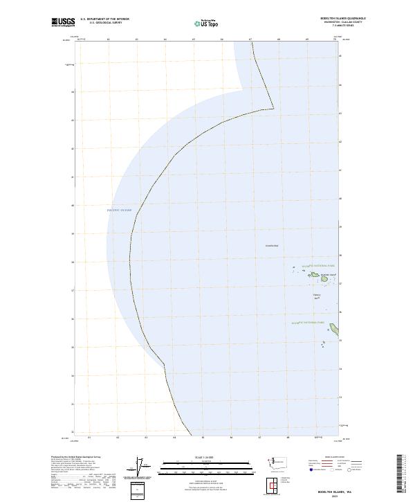 Bodelteh Islands, WA — USGS 7.5-minute topo (2023)