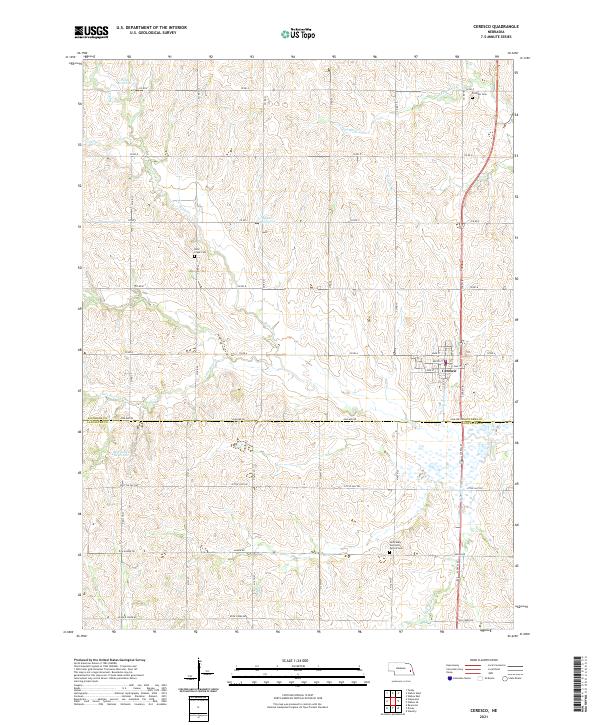 Ceresco, NE — USGS 7.5-minute topo (2021)