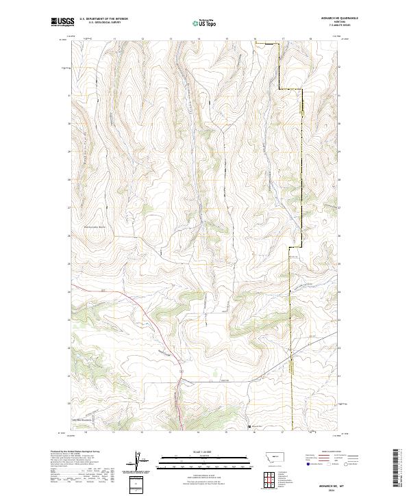 Monarch NE, MT — USGS 7.5-minute topo (2024)