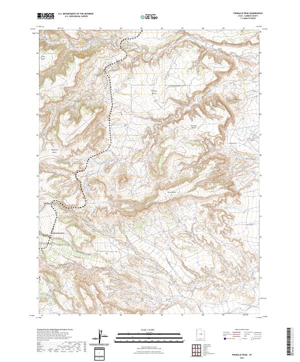 Pinnacle Peak, UT — USGS 7.5-minute topo (2023)