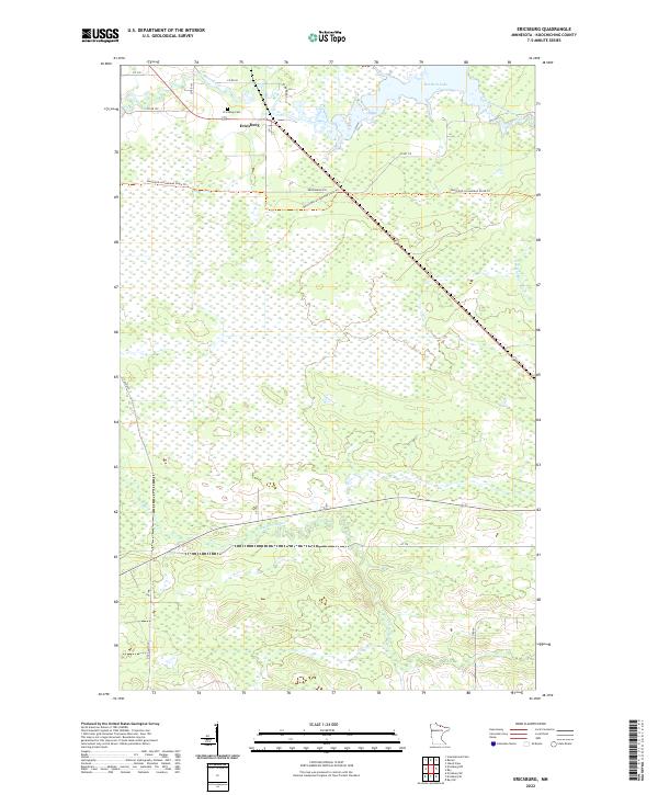 Ericsburg, MN — USGS 7.5-minute topo (2022)