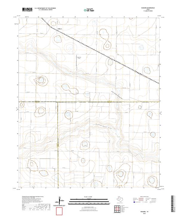 Hilburn, TX — USGS 7.5-minute topo (2022)