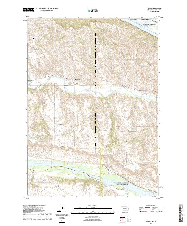 Monowi, NE-SD — USGS 7.5-minute topo (2021)