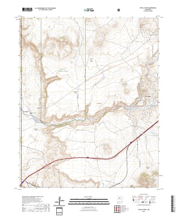 Tetilla Peak, NM — USGS 7.5-minute topo (2023)