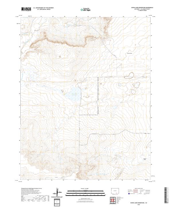 Seven Lakes Reservoir, CO — USGS 7.5-minute topo (2022)