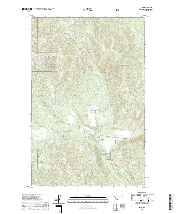 Bend, MT — USGS 7.5-minute topo (2024)