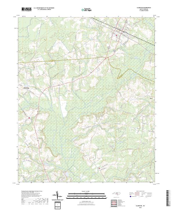Clarkton, NC — USGS 7.5-minute topo (2022)