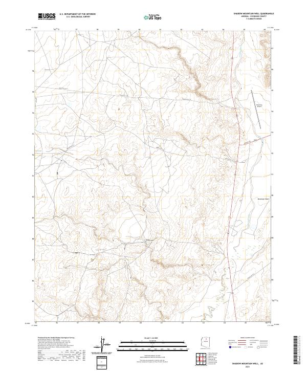 Shadow Mountain Well, AZ — USGS 7.5-minute topo (2021)