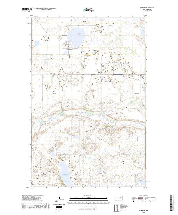 Warwick, ND — USGS 7.5-minute topo (2024)