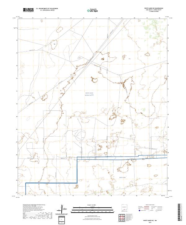 White Sands NE, NM — USGS 7.5-minute topo (2023)
