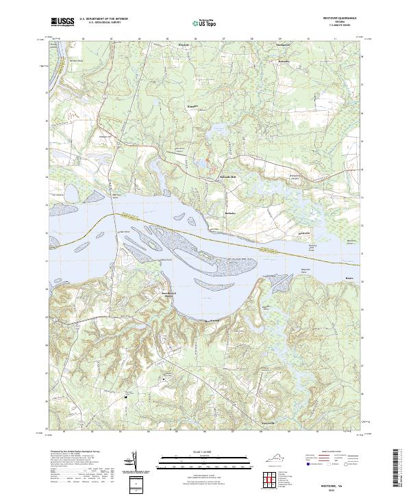Westover, VA — USGS 7.5-minute topo (2022)