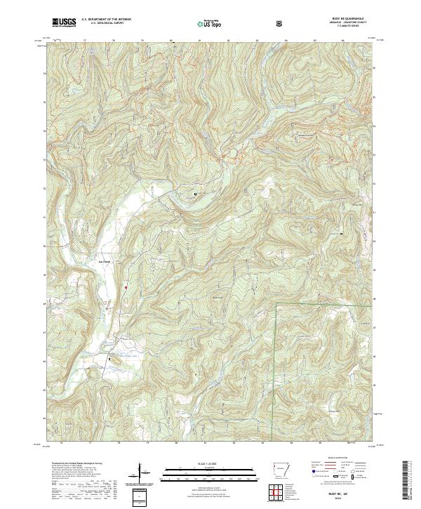 Rudy NE, AR — USGS 7.5-minute topo (2024)
