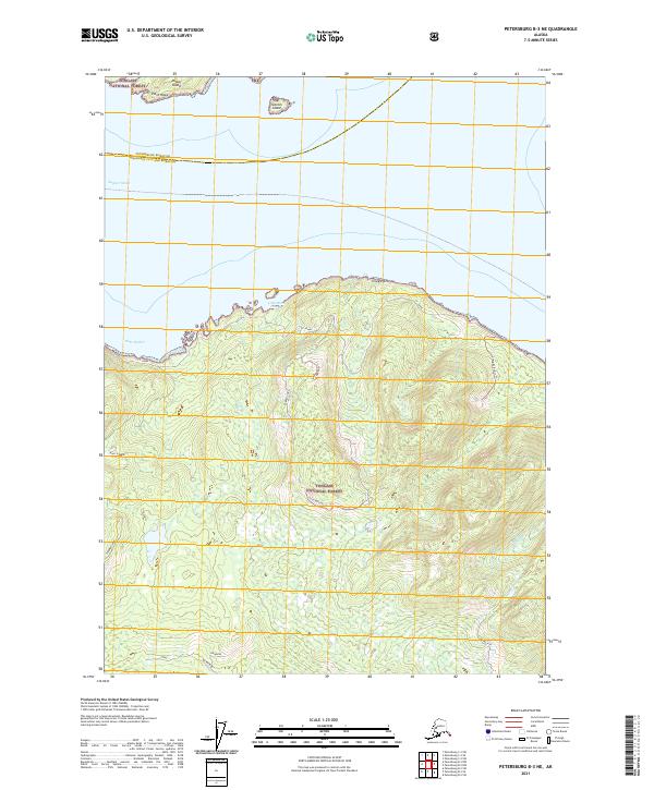 Petersburg B-3 NE, AK — USGS 7.5-minute topo (2021)