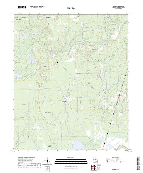 Beekman, LA — USGS 7.5-minute topo (2024)