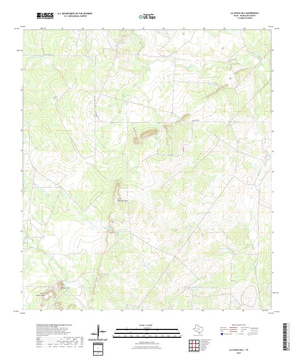 La Chusa Hill, TX — USGS 7.5-minute topo (2022)