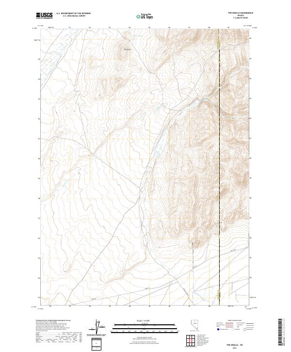 The Knolls, NV — USGS 7.5-minute topo (2021)