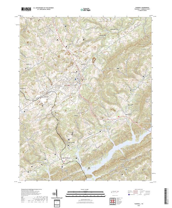 Tazewell, TN — USGS 7.5-minute topo (2022)