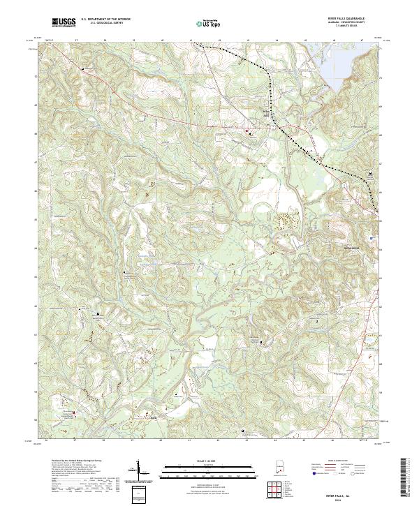 River Falls, AL — USGS 7.5-minute topo (2024)