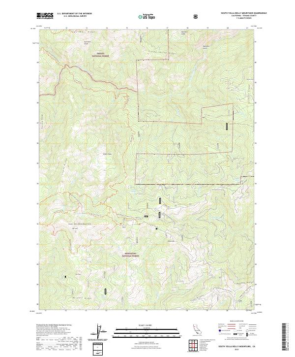 South Yolla Bolly Mountains, CA — USGS 7.5-minute topo (2021)