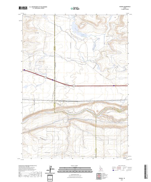Ticeska, ID — USGS 7.5-minute topo (2023)