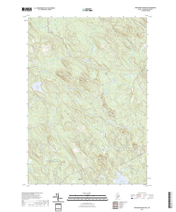 Porcupine Mountain, ME — USGS 7.5-minute topo (2024)
