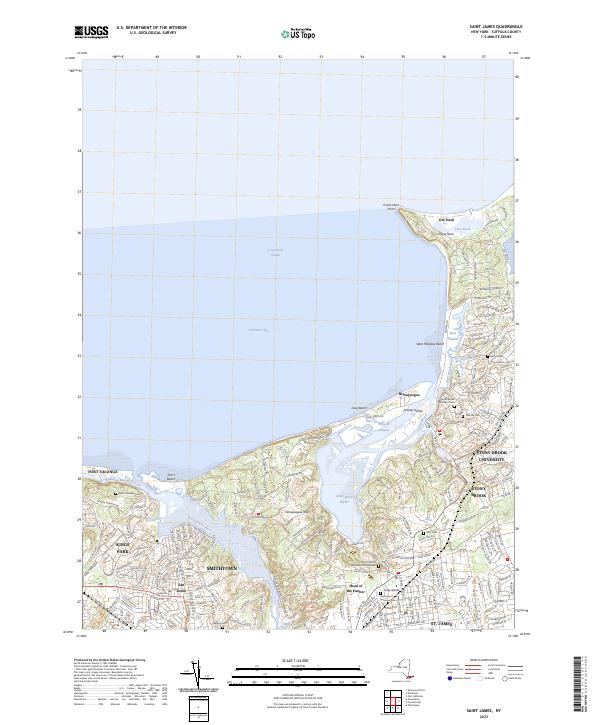 Saint James, NY — USGS 7.5-minute topo (2023)