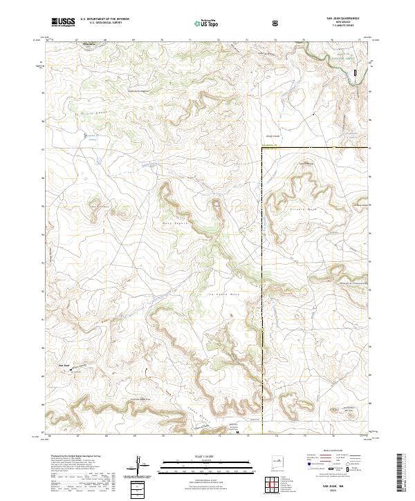 San Juan, NM — USGS 7.5-minute topo (2023)